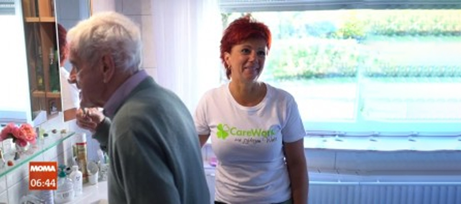 24-Stunden-Pflegekraft der CareWork im ARD Morgenmagazin
