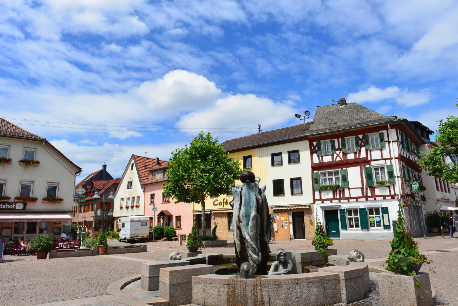 Marktplatz der Stadt Bad Sobernheim.